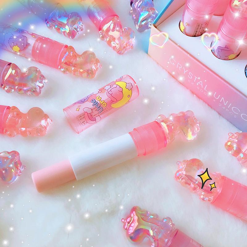 1Pcs Kawaii Lipstick Design Unicorns Rubber Erasers Student Correction Tool Kids School Office Supplies Gift Creative Stationery