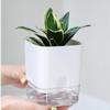 1Pcs Square Double Layer Flowerpot White Self Watering Plant Pot For Home Indoor Outdoor Balcony Garden Plants Decor Flowerpot