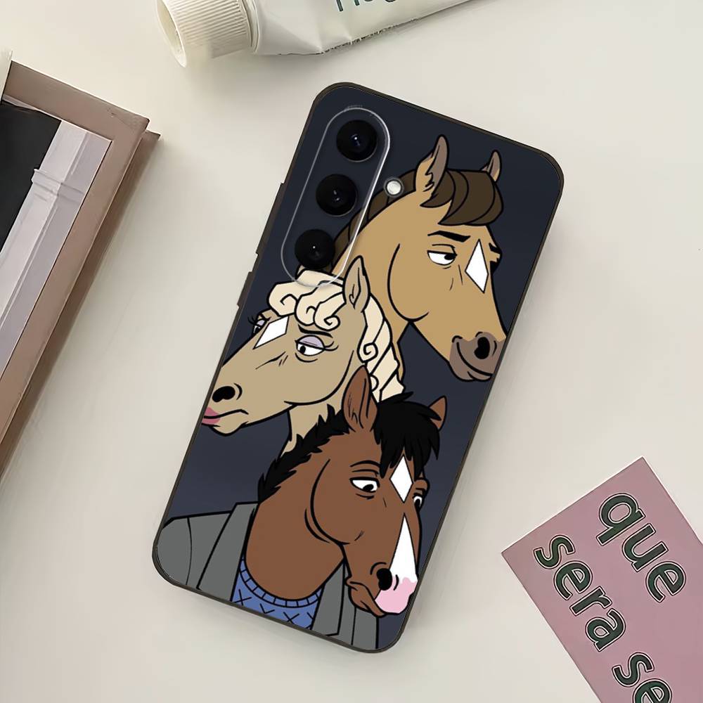 Cartoon B-BoJack Horsemans Phone Case For Samsung Galaxy A73,21,22,32,71,53,52,51,80,5G Soft Black Cover