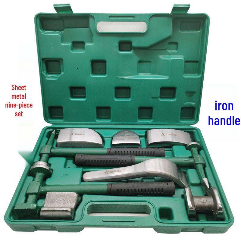 Multifunctional Sheet Metal Hammer Set: Includes Anvil, Sand Sheet, Iron Hammer, Liner, and Concave Surface Repair Tool