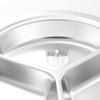 304 Stainless Steel Round 3-Compartment Meal Plate