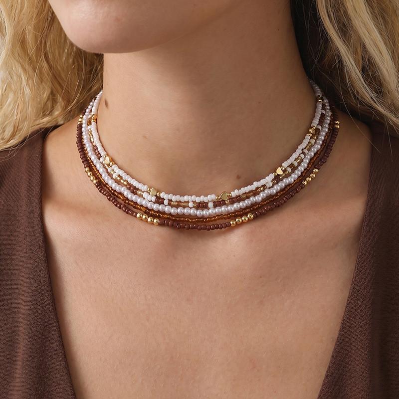 Geometric Necklace Set For Women With Zinc Alloy Beach Party Jewelry Collection