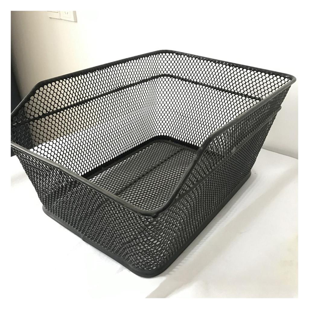 Bike Basket Large Capacity Water Resistant High Load Bearing Sturdy Metal Rear Bike Basket