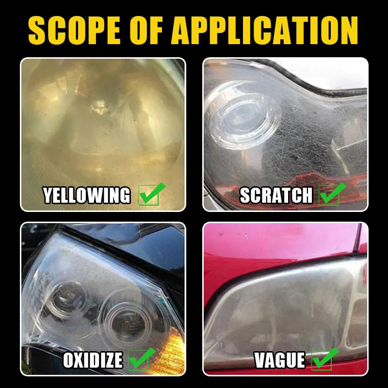 Car Headlight Restoration Polishing Kits Headlamp Scratch Remover Repair Cleaning Paste Remove Oxidation Headlight Polish Liquid