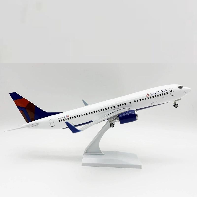 1/130 Scale Diecast B737 Delta AirLines Airplane Model 30cm Toy Airplane Model Souvenir Resin Plane Toy Collected Gift By Aviati