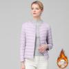 2025 Women's Round Neck White Duck Down Jacket – Comfortable, Versatile, Short, Solid Color, Cold Protection
