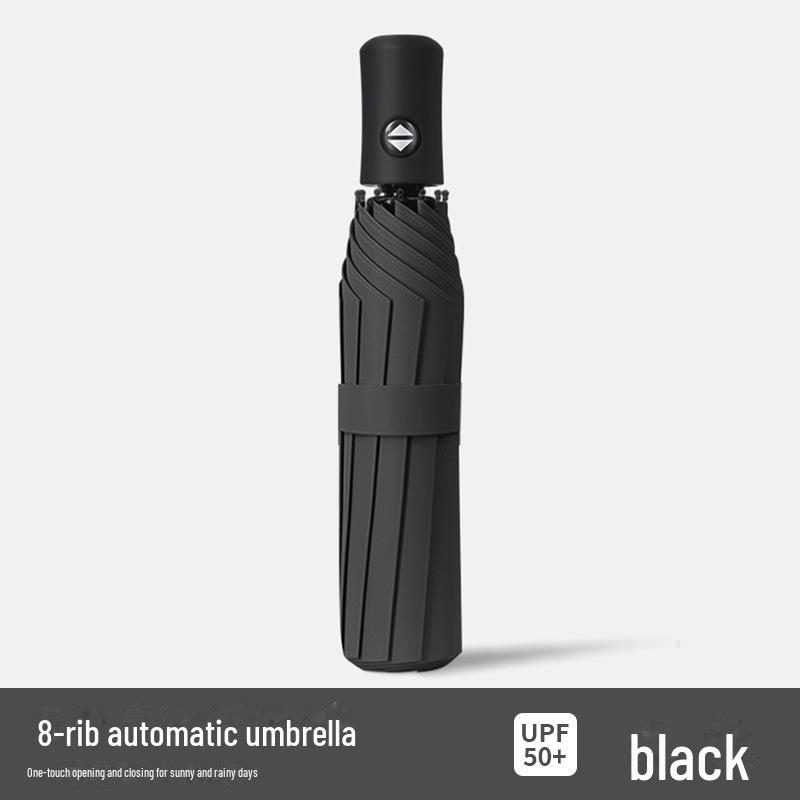 Trefaldigt automatiskt UV-skyddande paraply med anpassad logotyp