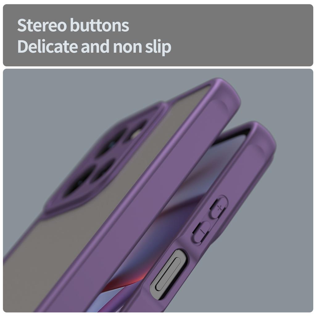 For Motorola Moto G 5G (2025)/G Play (2025) 5G Case Drop Proof Airbags Frosted Translucent PC + TPU Phone Back Cover