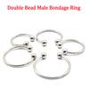 2 Perlen zum Öffnen von Penisringen aus Metall, Bondage-Cockring hinter der Eichel, Bondage-Schwanz, Verzögerung der Ejakulation, erotisches Sexspielzeug für Männer, Shop