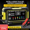 Truck Motorcycle RV Charger Car Smart Battery Charger Intelligent Fast Power Charging Auto Accessories Universal Digital LCD Display 12V 6A