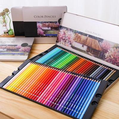 Color Pencil Set 12/24/36/48/72 Colors Oil Painting Art Supplies for Writing Painting Lapis Lazuli Art Supplies