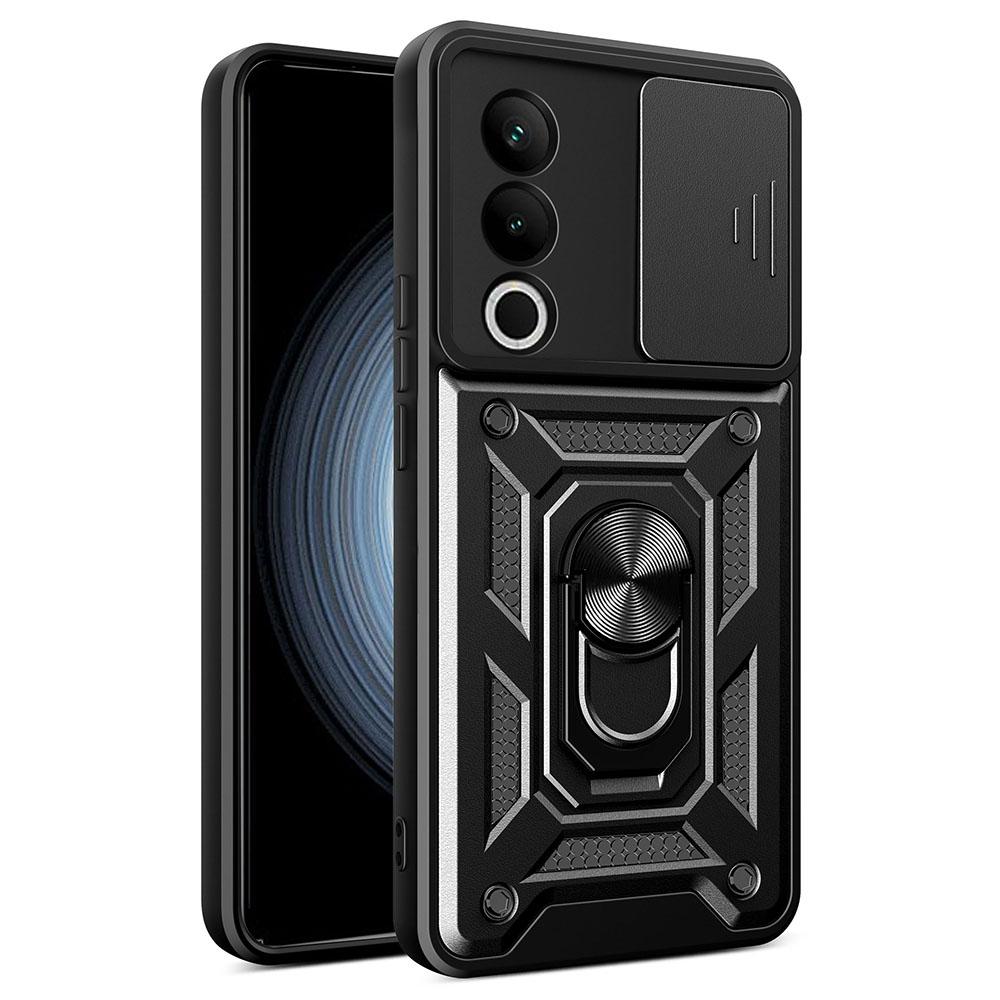 

For OnePlus Nord CE4 5G Case with Slide Camera Lid PC+TPU Kickstand Phone Cover A