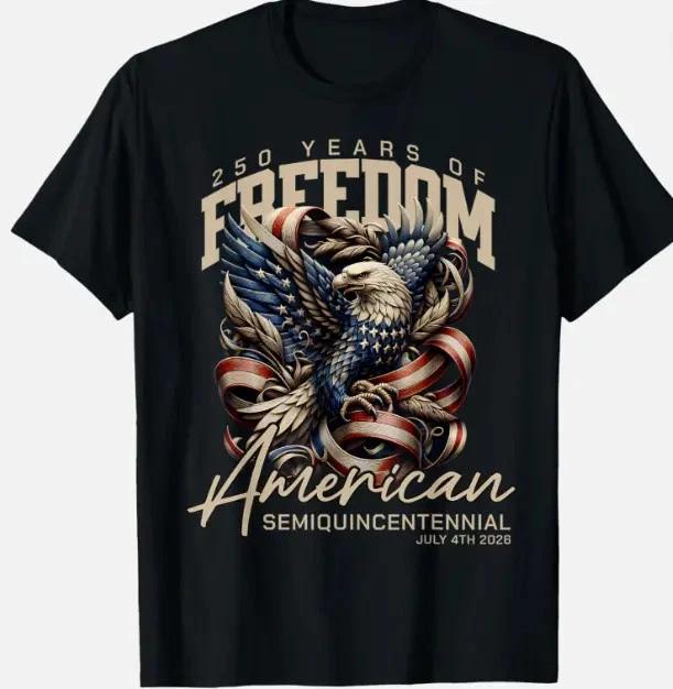 America 250th Celebration 250 Years America Eagle Unisex T- Shirt M
