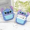 Gourmandise Disney Character Silicone Case for AirPods Pro and AirPods (2nd Generation) Pro, Stitch, DNG-41ST