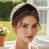 Rhinestone Irregular Wide Hairband Headwear Rhinestone Korean Hair Hoop  Banquet