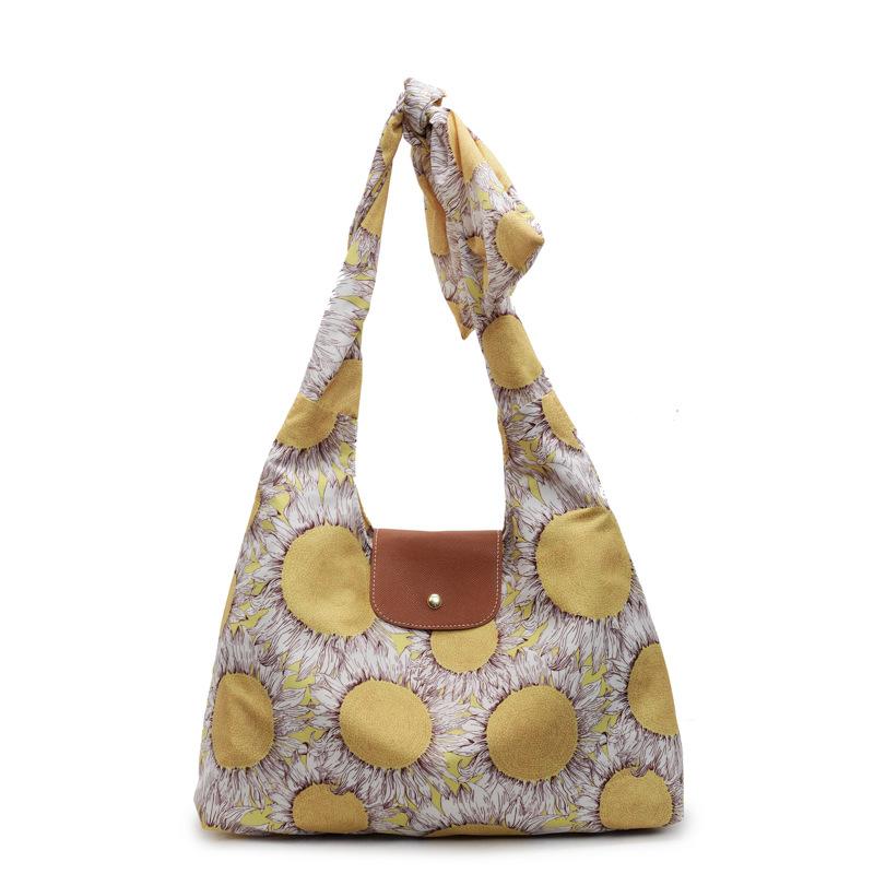 New Women's Canvas Niche Light Luxury Premium Texture Shoulder Armpit Large Capacity Lazy Wind Tote Bag