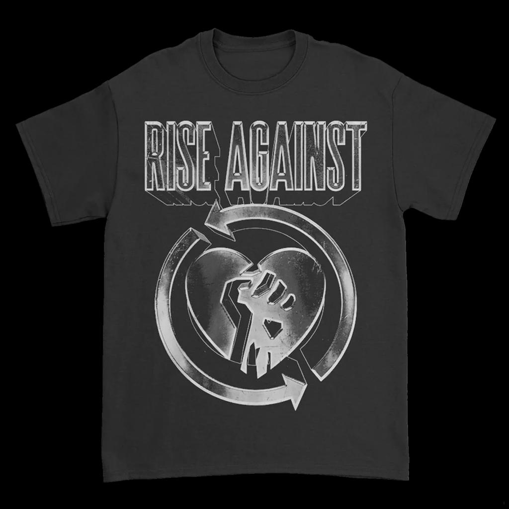 Fashion Hip Hop  Usa Rise Against Punk Band Graphic Unisex Womens Cotton TShirt Streetwear Vintage Fashion Unisex Summer Casual Tee
