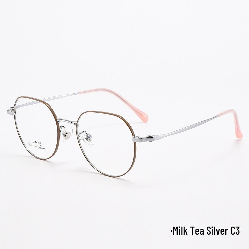 

High-End Retro Titanium Eyeglass Frame: Minimalist Myopia Glasses for Men & Women, Korean Style
