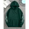 Dark Style Pattern Print Men'S Fashion Hooded Sweatshirt, Casual Versatile Hoodie