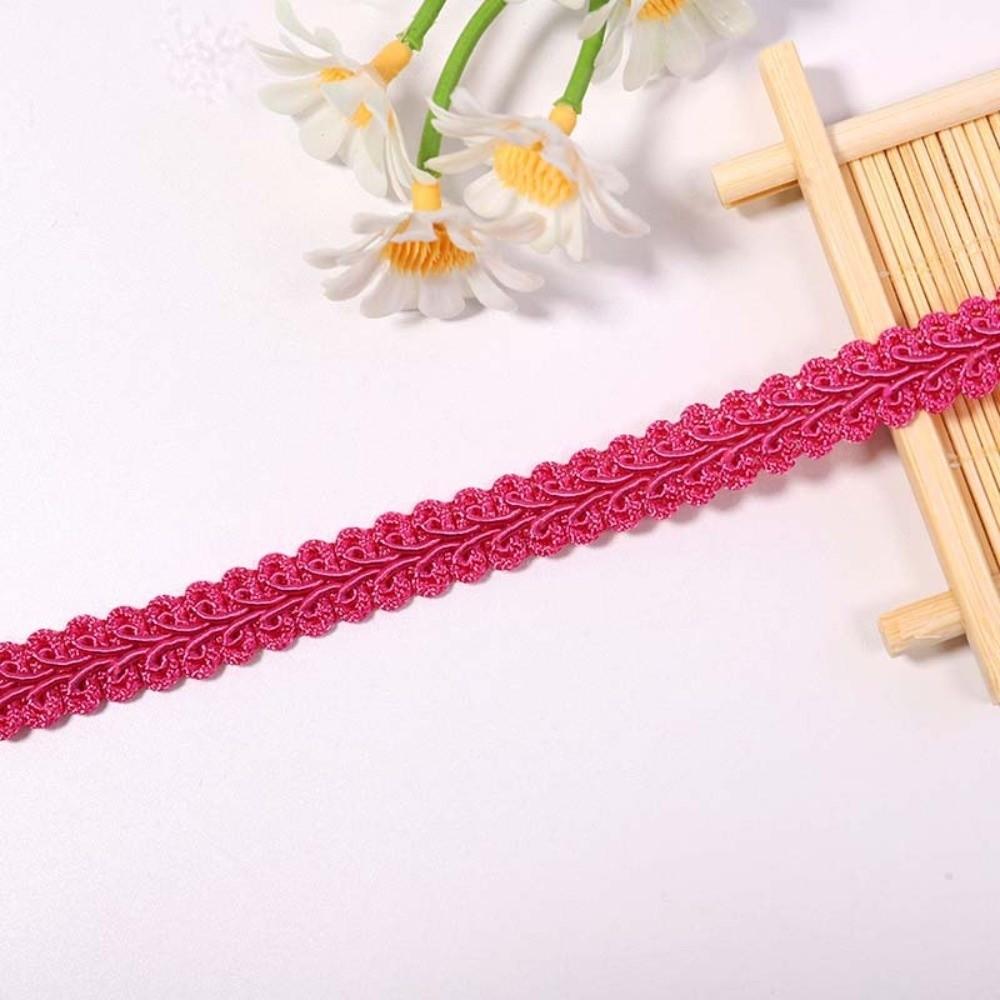 40M Length 1.2cm Wide Bright Hue Lace Trim Color Herringbone Woven Trim Lampshade Ornament