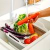 1PC Silicone Folding Wash Basin With Drain Plug Foldable Dish Tub Multifunction Carry Handles Kitchen Storage Basket Vegetable