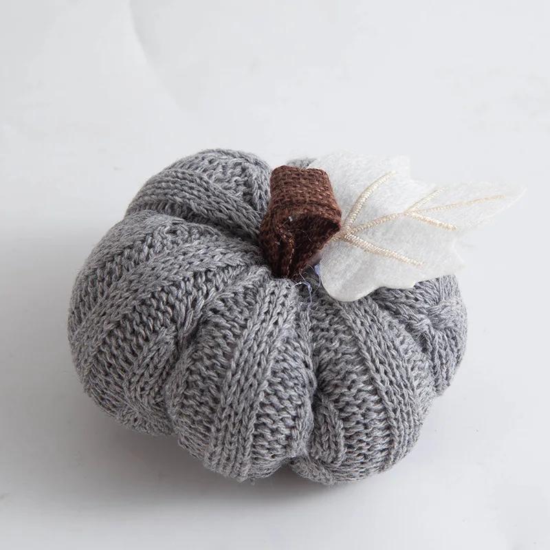 New Orange Pumpkin Pendant Thanksgiving Knitted Pendant Venue Decoration Harvest Festival Small Pumpkin Atmosphere Decoration