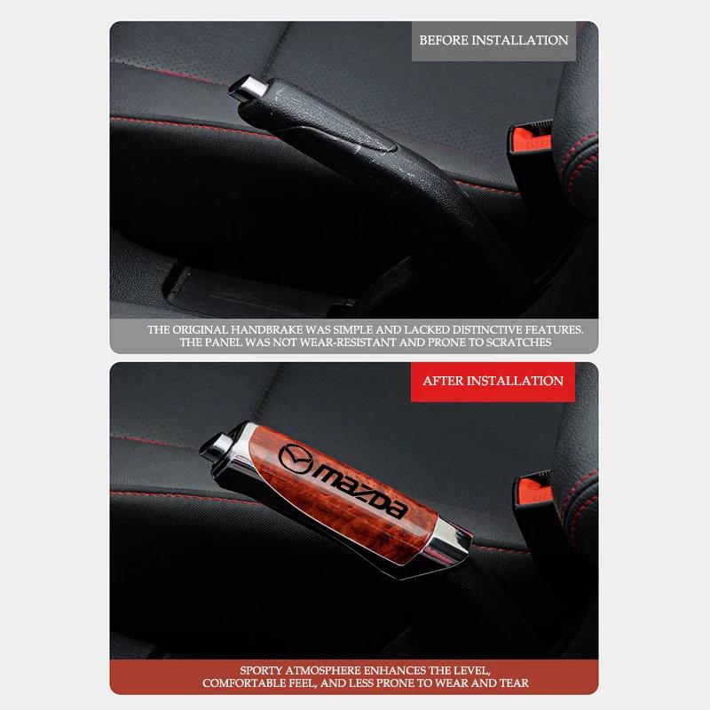 For Mazda 3 6 CX5 2 CX30 CX3 CX9 MX5 RX8 Axela Car Handbrake Cover Durable Protective Sleeve Hand Brake Interior Accessories