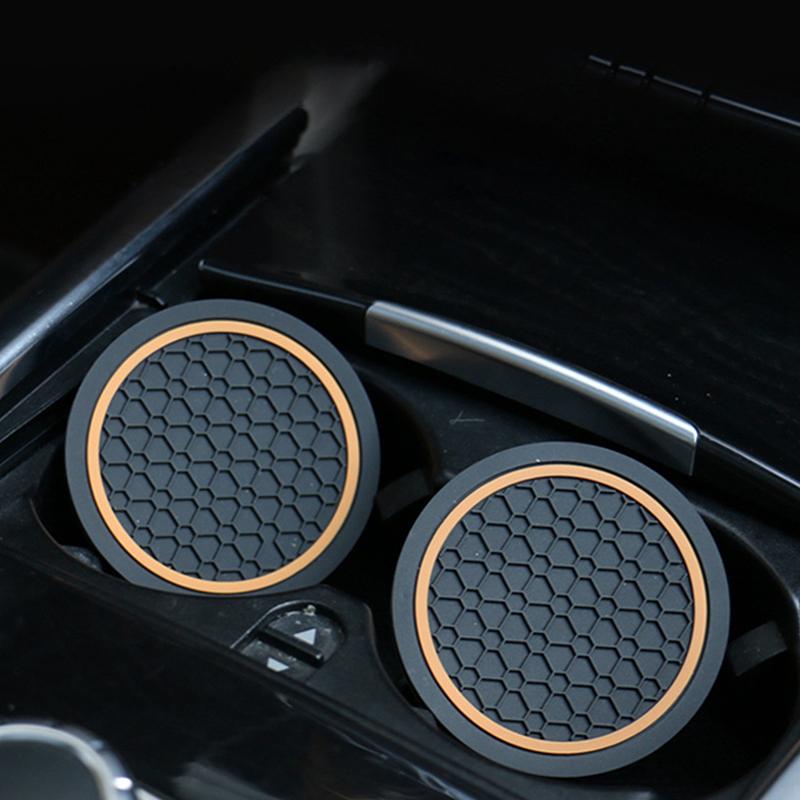 High Quality 2 Pcs Car Auto Cup Holder Anti Slip Insert Coasters Pads Interior Accessories For Most Cups Accessories