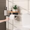 Tiered Design Toilet Paper Holder No-drill Tissue Holder Roll Paper Holder  Bathroom