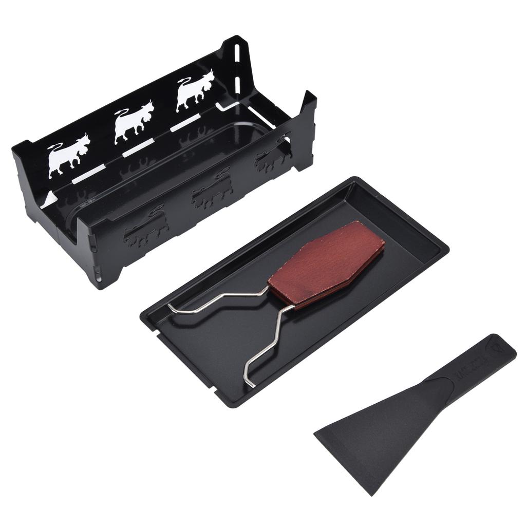 Mini Cheese Raclette Grill with Black Handle Rectangular Bakeware Cheese Baking Tool