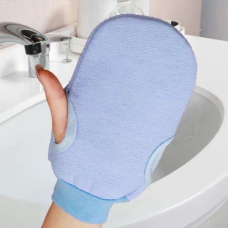 Double-Sided Polyester Exfoliating Bath Gloves for Body Scrubbing & Massage - Shower Accessories