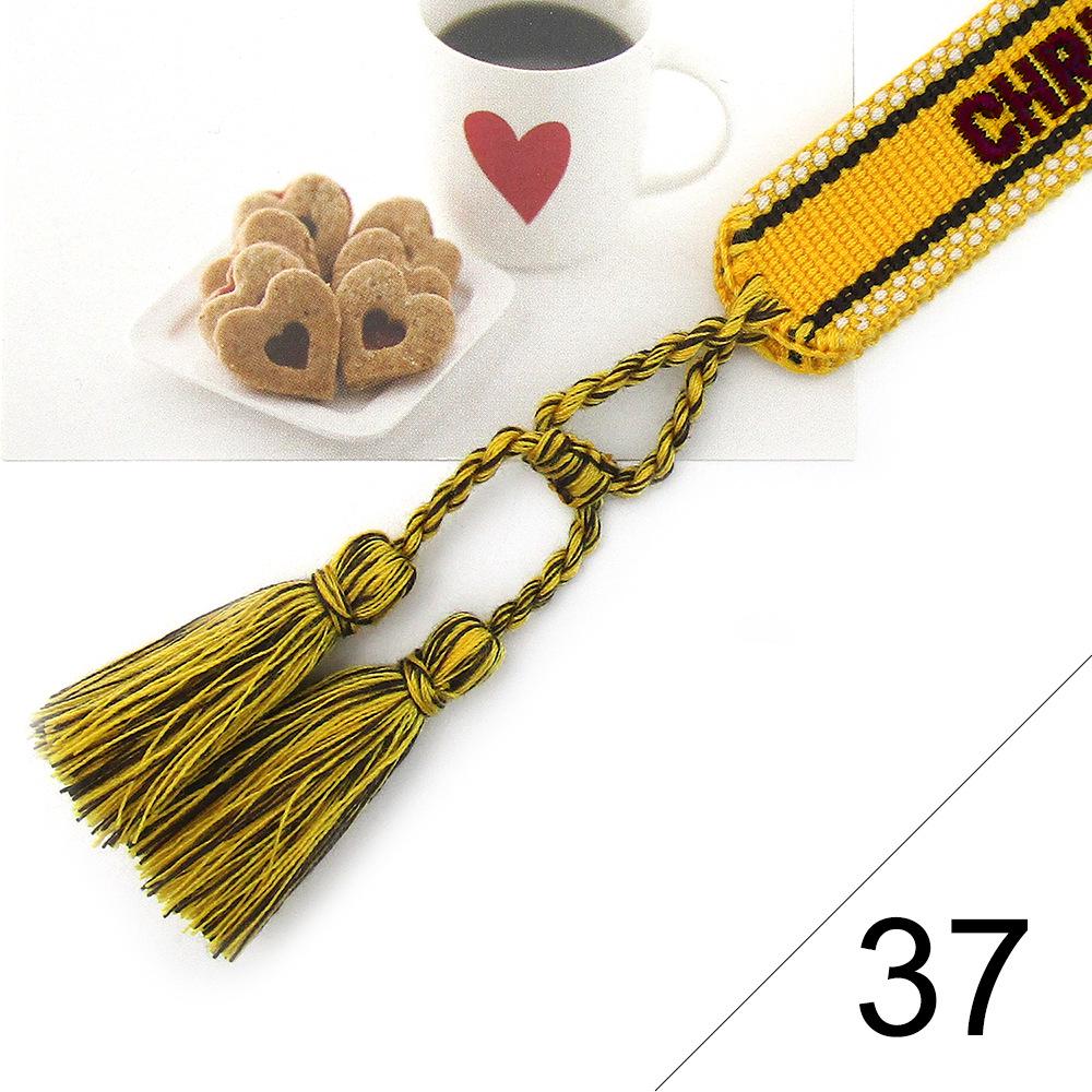 Custom Bohemian Embroidered Bracelet with Tassel and Woven Rope - Handmade Jewelry for Couples and Women