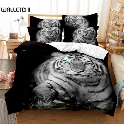 White Tiger Bedding Set Duvet Cover Set 3d Bedding Digital Printing Bed Linen Queen Size Bedding Set Fashion Design