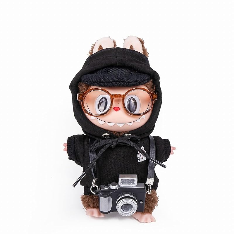 

Мягкая игрушка лабубу, милый рождественский костюм, милый [оригинальный костюм ручной работы] 17 см, черный. Сама мягкая игрушка не