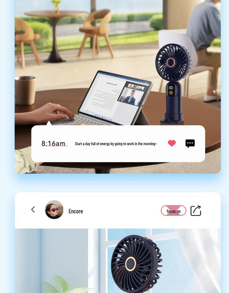 Portable Mini Handheld USB Fan - Rechargeable Student & Desktop Electric Fan Gift