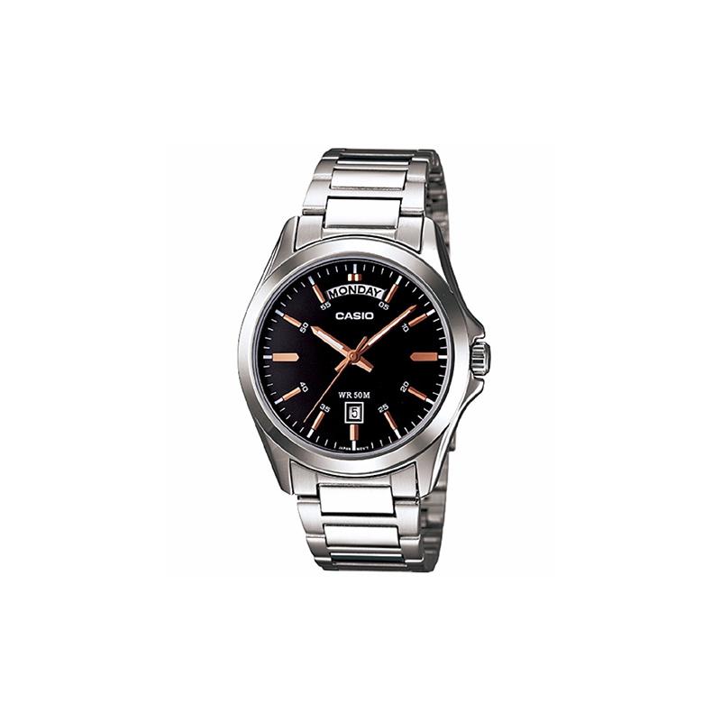 

Casio STANDARD Series Simple Fashion Business Casual Classic Pointer Date Week Display Waterproof Stainless Steel Strap Quartz Movement MTP-1370D-1A2 чёрный