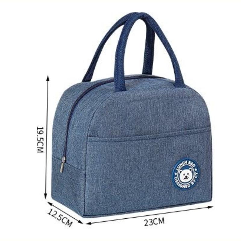 Lancheira térmica para estudantes e trabalhadores de escritório, bolsa à prova d'água e anti-óleo com grande capacidade e forro de papel alumínio.