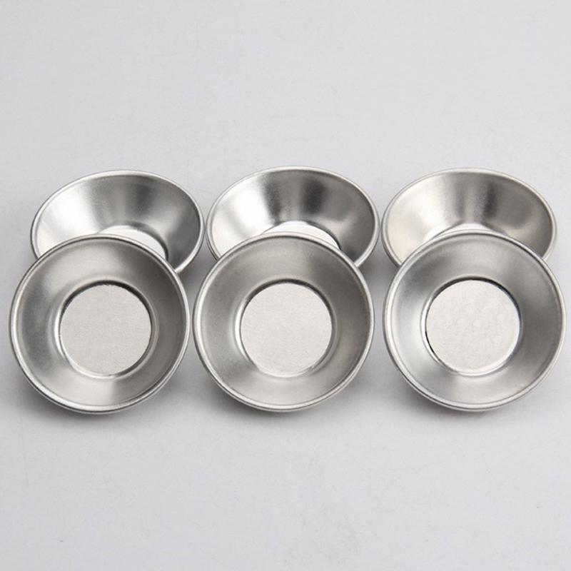50pcs Practical Aluminum Tartlet Molds Aluminum Eggs Tart Molds Round Nonstick Bakewared For Pie And Dessert