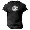 Vikings Shield T Shirt Gym Clothing Bodybuilding Workout Thor Odin Gymwear Top