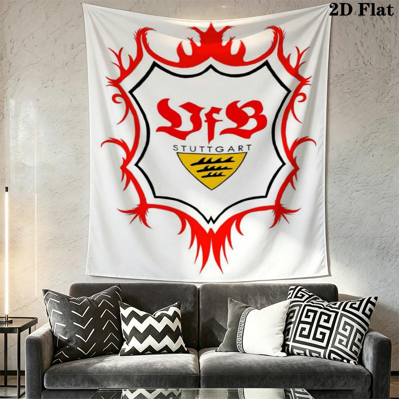 VfB Stuttgart Wall Tapestry Aesthetic Wall Hanging Printed Fabric Blanket Decorative Tapestries for Bedroom Living Room Home Decor