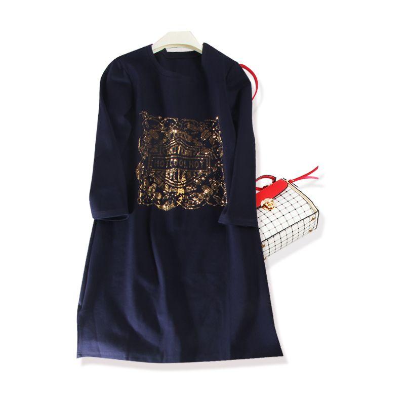 

Список крупных брендов Chu Mouth ~ Водорастворимое сверло! Платье из стираного Понте де Рома с рукавом три четверти, утолщенное, женское, синее, новое, не требующее глажки Blue 4XL