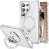 High Quality PC+TPU Magnetic 360°Rotating Ring Holder Case For Samsung Galaxy S26 S25 S24Ultra Plus For MagSafe Shockproof Cover