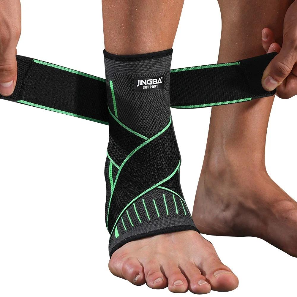 Adjustable Ankle Brace Compression Sleeve Support Strap For Sprained Plantar Fasciitis Injury Recovery Running Sports