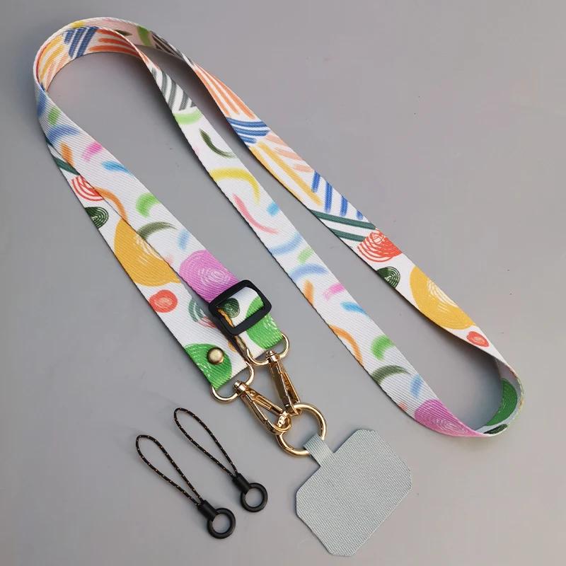 Künstlerischer Crossbody Handytasche Lanyard Riemen Hängendes Halsseil Verstellbar Handy Anhänger Lanyard Mit Universal Clip Dichtung