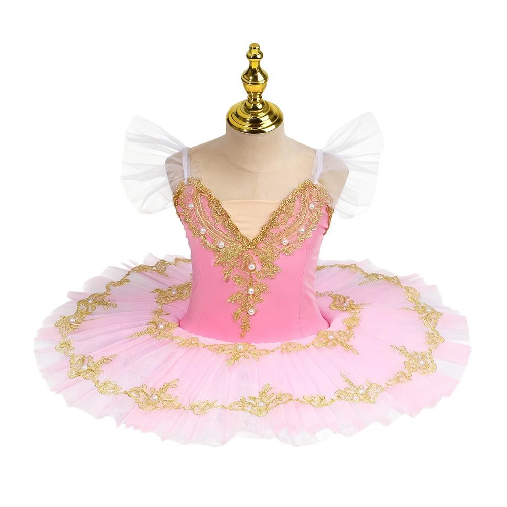 Perlové dětské baletní šaty Moderní oblečení na vystoupení Módní princeznovské šaty Děti Dívky