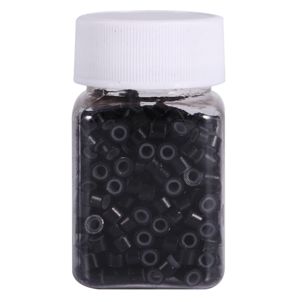 Hair Extension Beads 200/500/1000/2000PCS 3X5mm Silicone Lined Hair Extension Link Rings Beads Loops Tools 12 Types