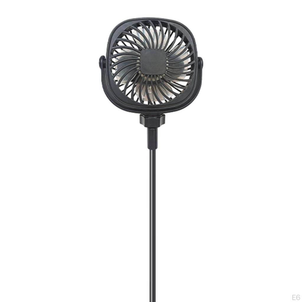 Clip On Fan Personal Quiet Portable Cooling Rechargeable USB Mini 3 Speeds for Car