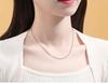 S925 Sterling Silver Women's Clavicle Necklace - Plain Snake Bone, Water Wave, Melon Seed, Ingot Chains. No Pendant Included.