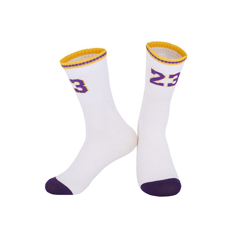Summer Thin Children'S High-Top Basketball Socks Student Middle School Children'S Performance Star Number Socks Youth Sports Socks