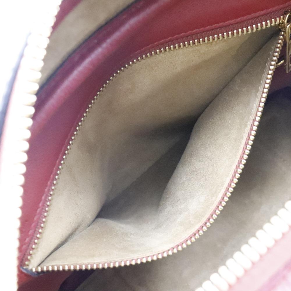 Loewe Amazona 75 Handbag Repeat Anagram 2WAYShoulder Red Calfskin Women Used